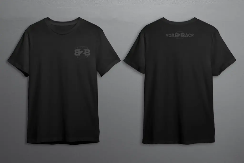 Minimalistisches und urbanes DJ-Logo-Design für das Duo Back2Back