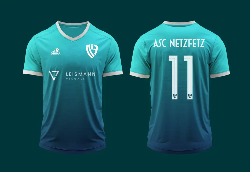 Individuelles Trikotdesign mit Sponsorenintegration für den ASC Netzfetz im Saarland